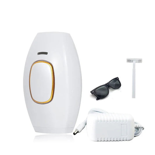 IPL Laser Hair Removal Handset System for Women & Men with Razor & Safety Glasses