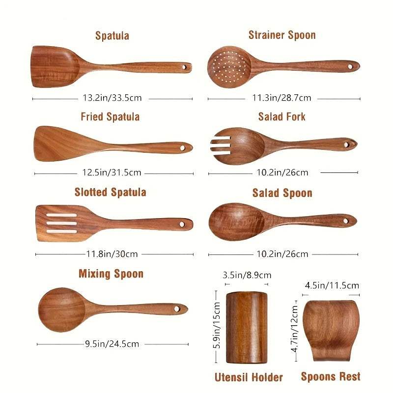 Wooden Spoons For Cooking Wooden Utensils For Cooking With Utensils Holder Teak Wooden Kitchen Utensils Set