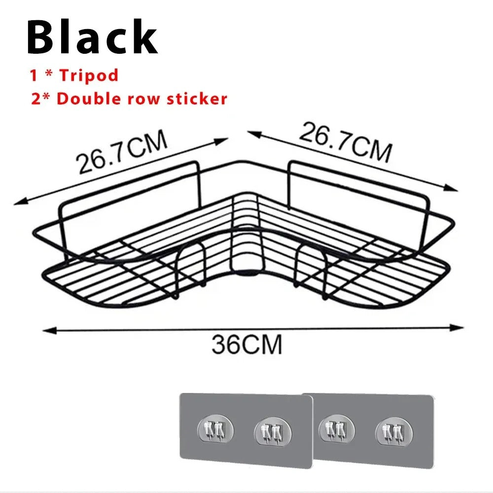 Premium Export Quality Powder Coated Corner Shelf With Seamless Screw Pair (1 piece)