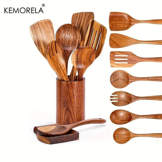 Wooden Spoons For Cooking Wooden Utensils For Cooking With Utensils Holder Teak Wooden Kitchen Utensils Set